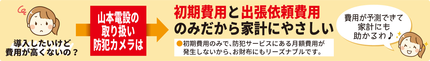 2.防犯カメラを導入したいけど費用が高くないの？